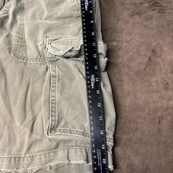 Rare Vintage POLO JEANS COMPANY Military Surplus Cargo Denim Shorts 2000s SZ 32 - Picture 4 of 6